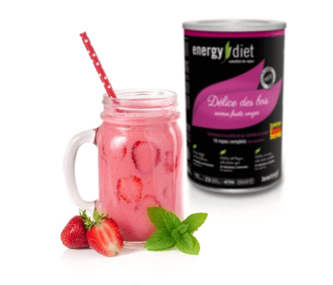 Régime énergétique des cocktails de fraises